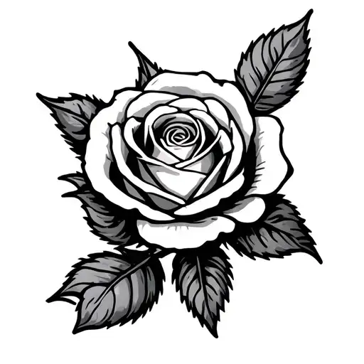 Rose Outline Stencil