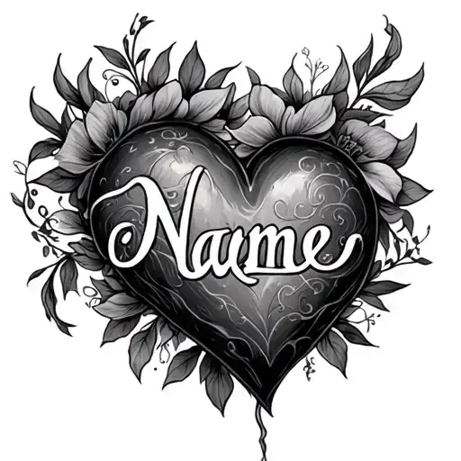 Name Inside A Heart