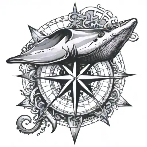 Combine A Stingray With A Compass Rose For A Unique Nautical-themed