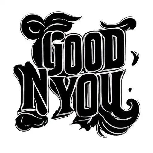 Cool Font Design Saying Good N You