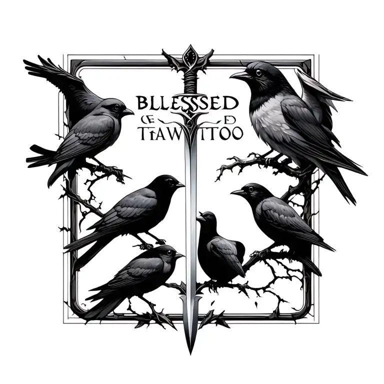 4 Birds Broken Sword And The Word Blessed