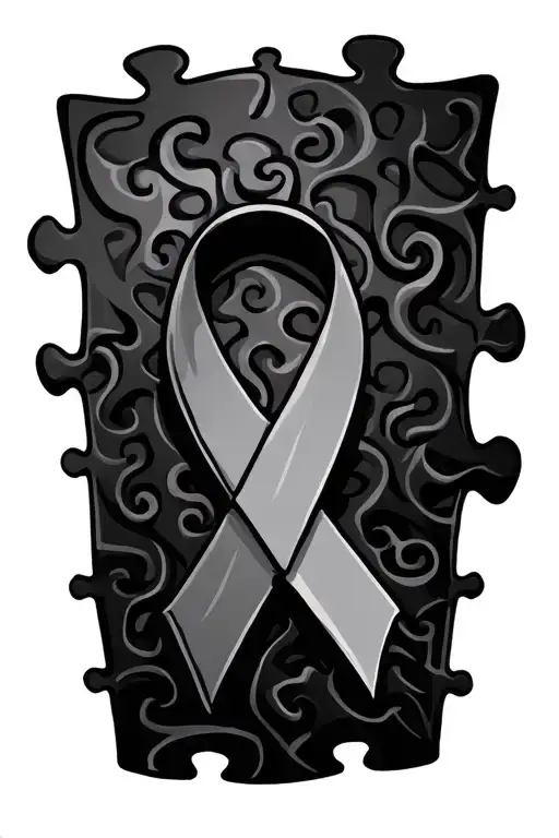 Autism Awareness Puzzle Piece Tribal