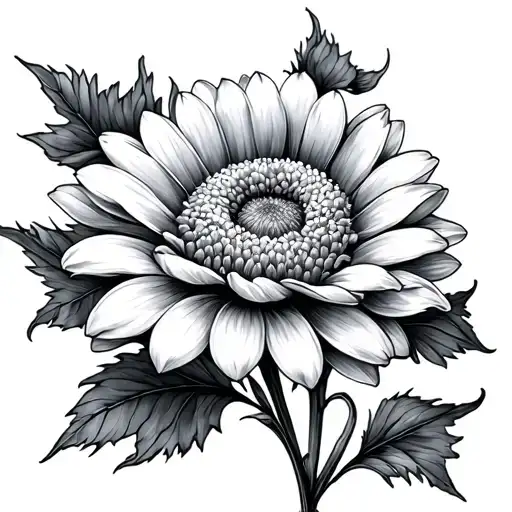 Chrysantheme Black Work Design