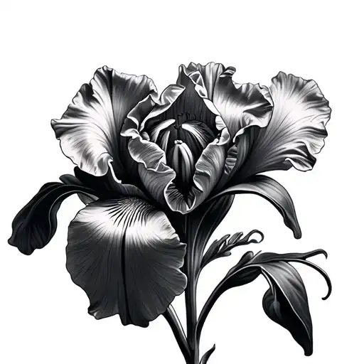 Black Iris Flower Growing