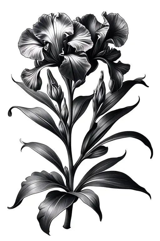 Black Iris Flower Growing