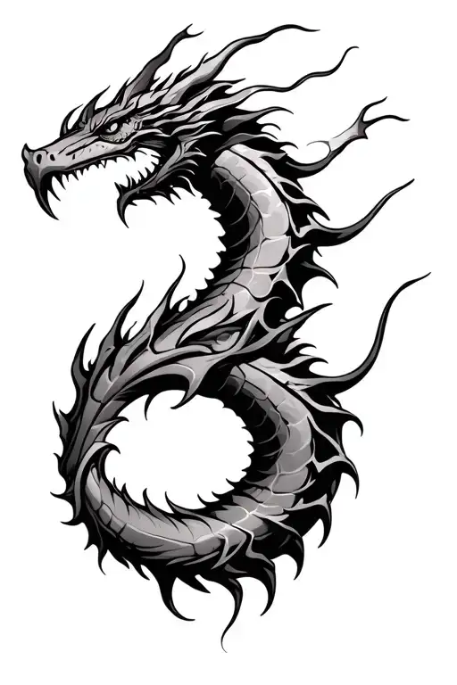 Dragon Claw Tribal Cover Up Tattoo Design Inspired