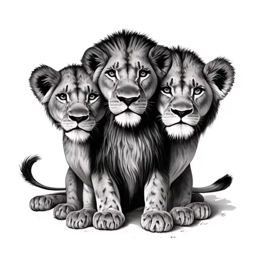 3 Baby Lions With Kobi Brooklyn-jayne Arlo