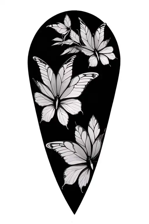 Map Of Guadeloupe And Butterfly