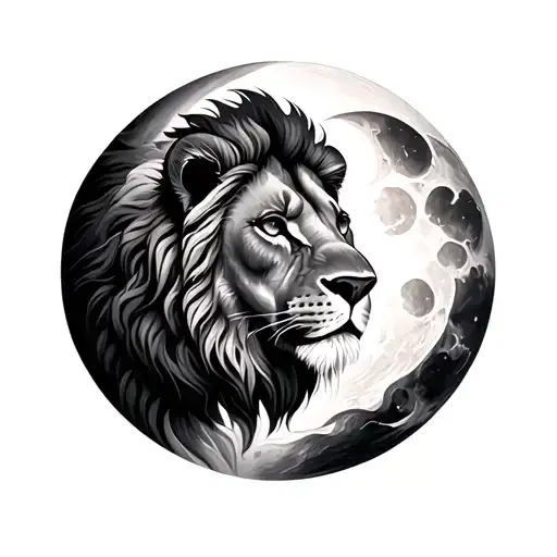 Moon With Lion