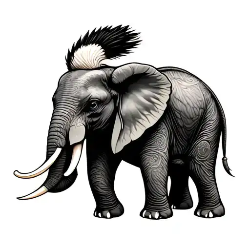 Hornbill On An Elephant