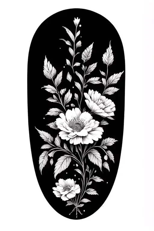 Fine Line Floral Garland