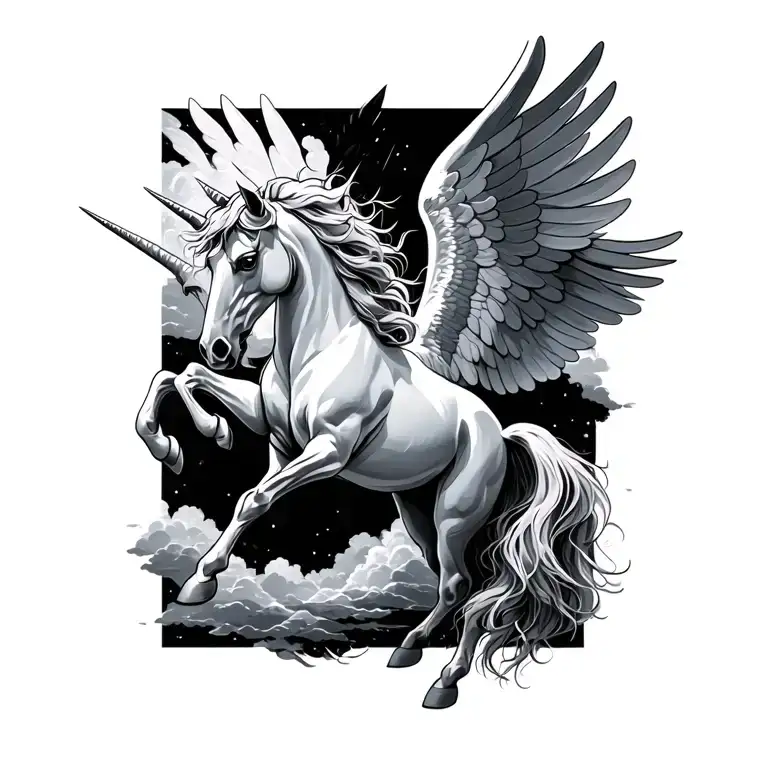 Unicorn Pegasus Flying