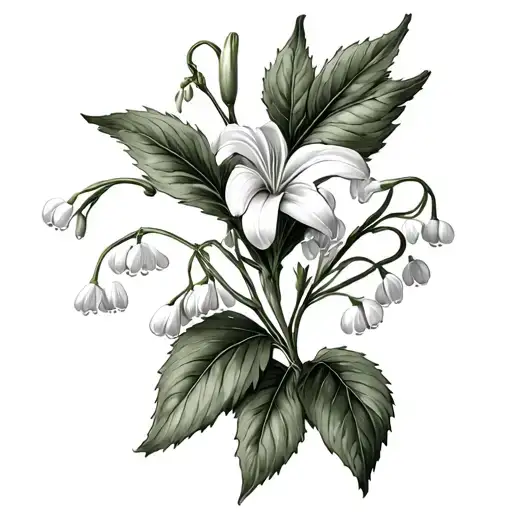 Lily Of The Valley And Hawthorn