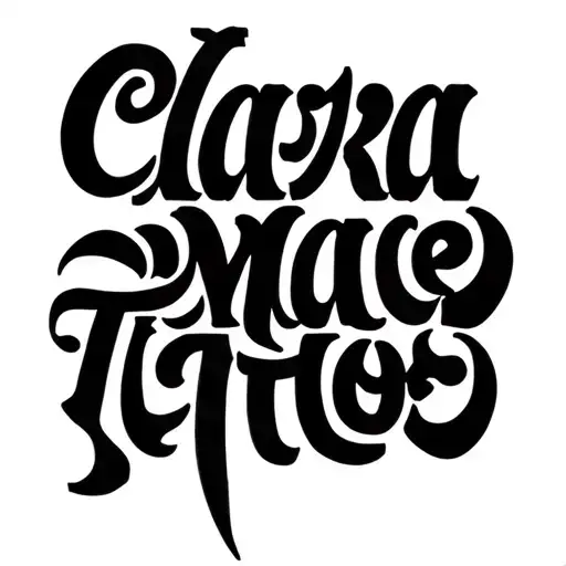 Clara Mae Tattoo Font The Letters