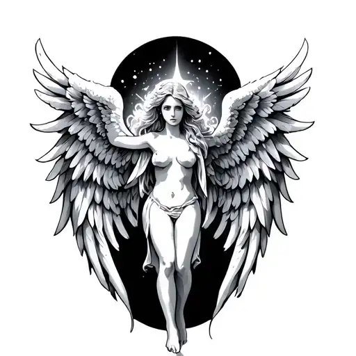 Angel And Stars Wings