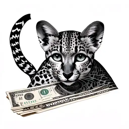 Vervet Money With Ocelot Print As Skin