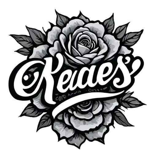 Last Name Tattoo Design Combining