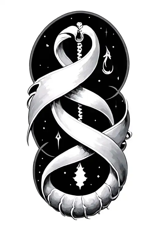 Cancer Zodiac Sign Intertwined