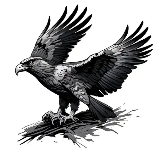 Hawk With Paino Keys