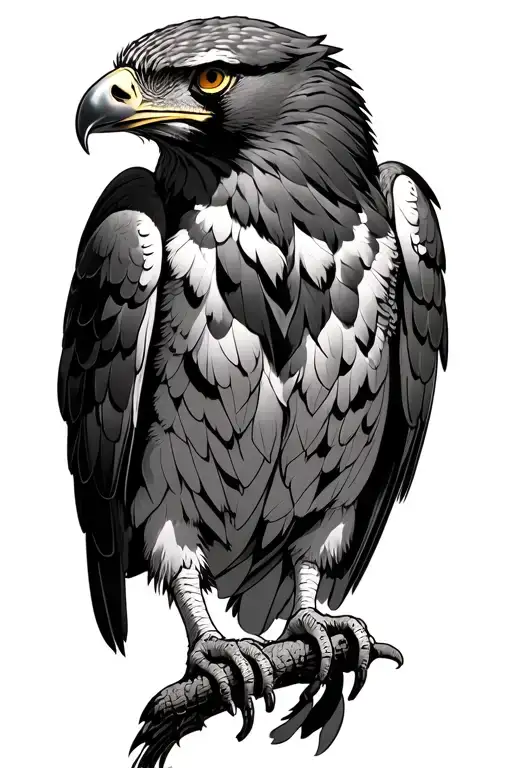 Hawk With Paino Keys