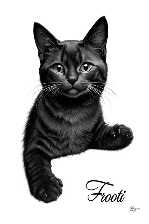 Small Reference Of Cat Like A Paw Or Just A Small Face Of A Cat And The Name Frooti