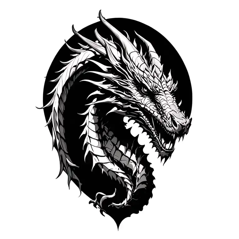 Medieval Dragon Tearing Flesh Ribs Eve