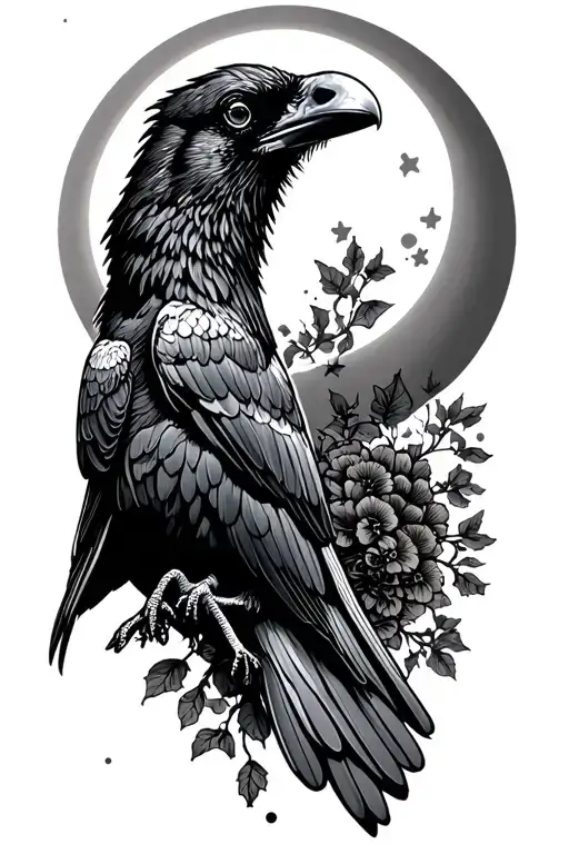 Crow Moon Date Stamp