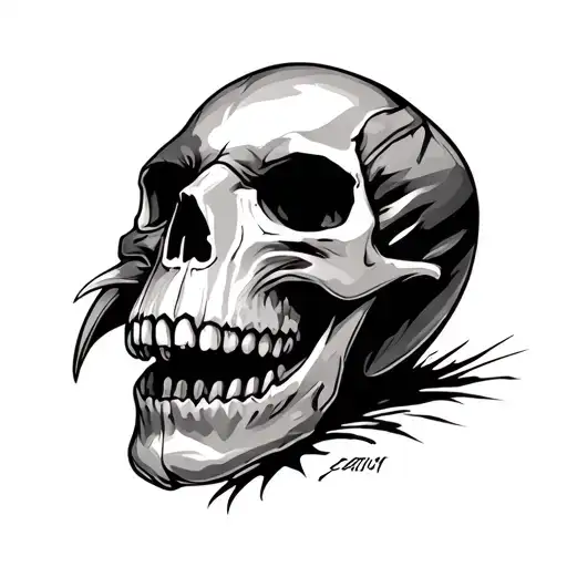 Raven Skull Football