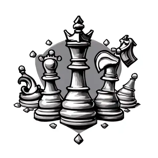 Pawn Becomes King Chess Tatto