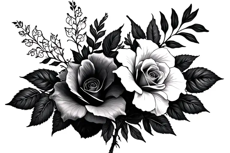 Roses Mayflowers Hibiscus