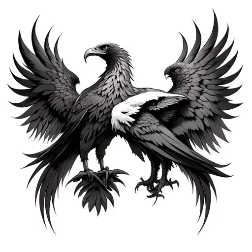 Pheonix Bird And Death Eagle