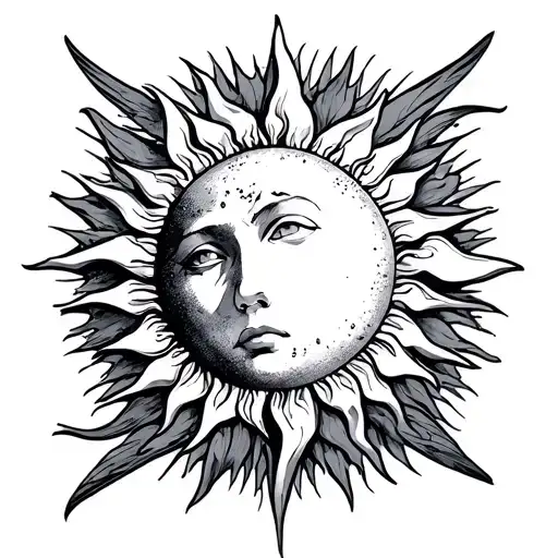 A Sun Over An Aquarius Sign