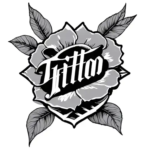 Writing Tattoo Design Combining