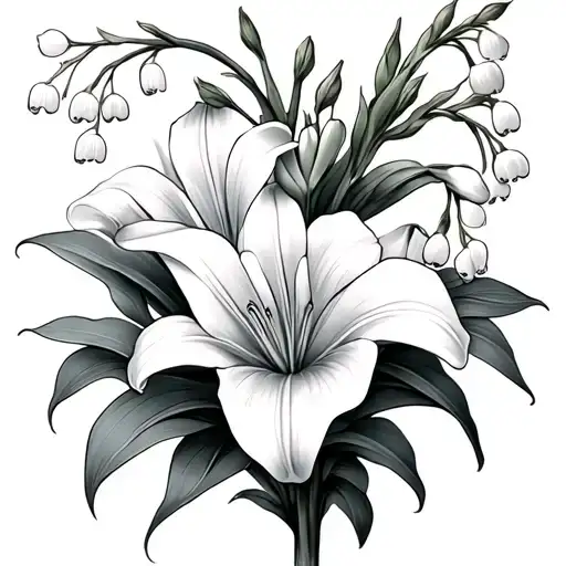 Lily Of The Valley And Gladiolus