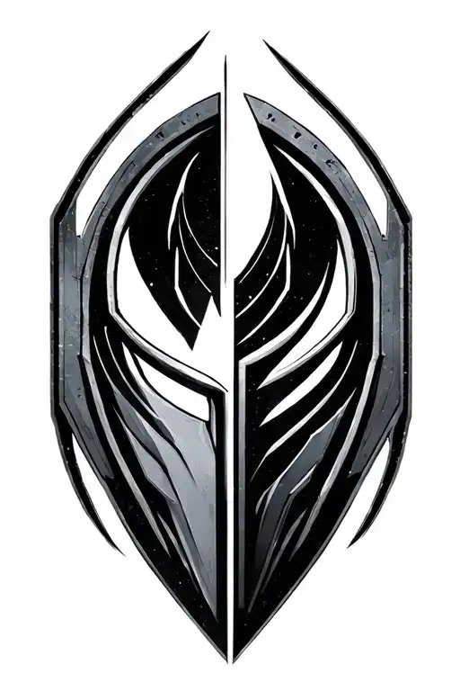 Paragon Symbol From Mass Effect Mixed With The Renegade Symbol From Mass Effect
