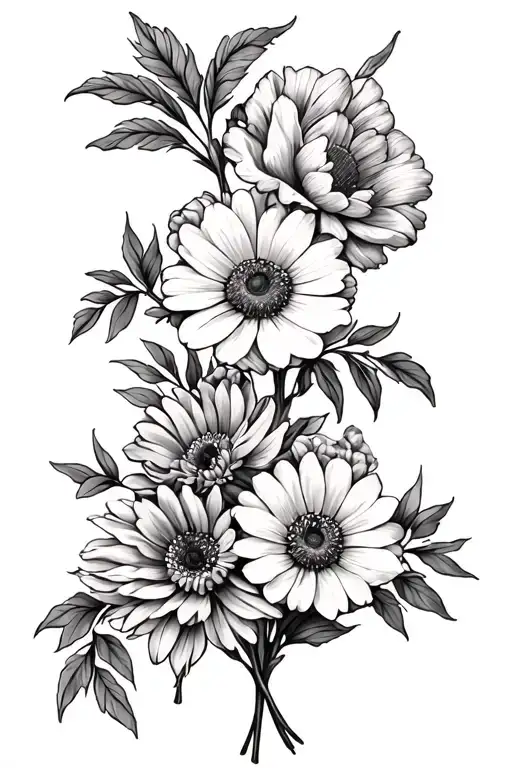 July An October Birth Flower Bouquet