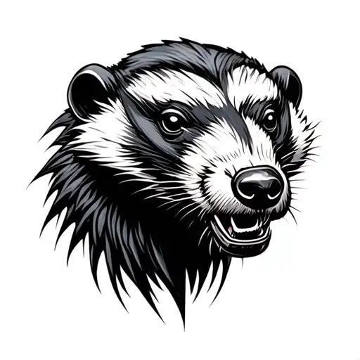 Honey Badger Tattoo Symbol