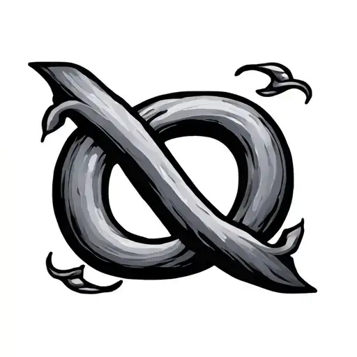 E And N Shapped Like An Infinite Sign Intertwined