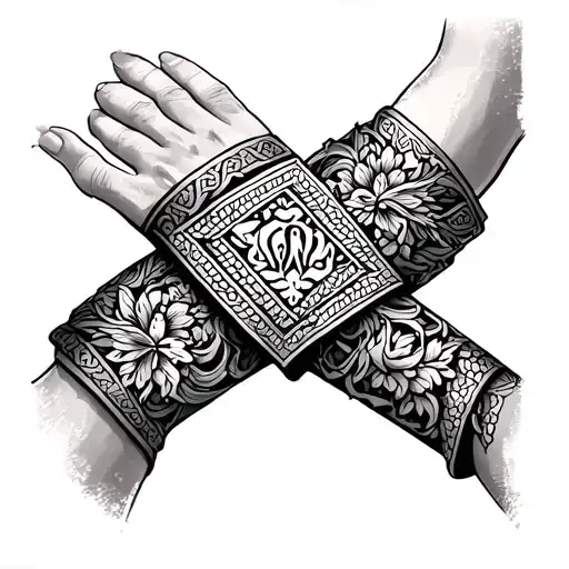 Slavic Bracelet On The Forearm