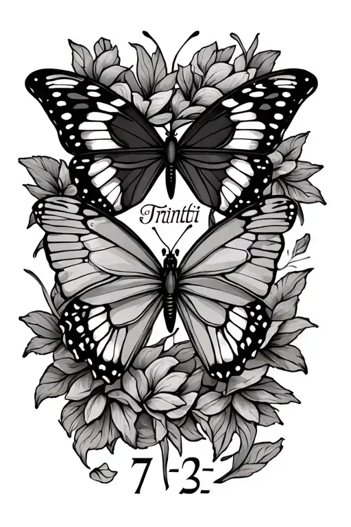 Triniti With A Butterfly And The Date 7-5-25
