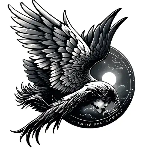 Sleep Token With Wings Flying