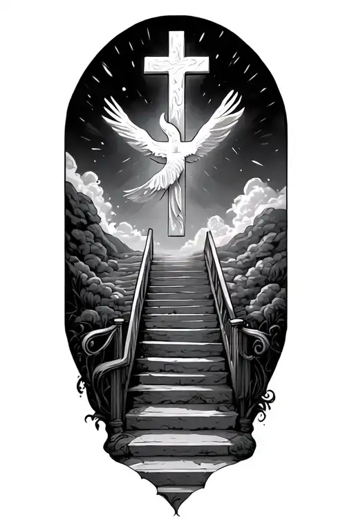 Stairway To Heaven And Crosses