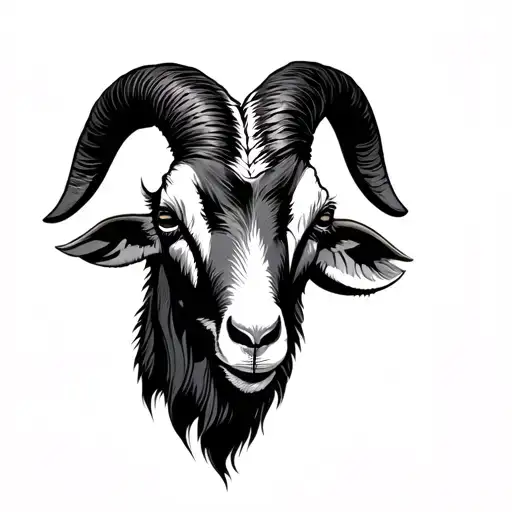 Goat Head In The Style Of The Artist Vince Ray