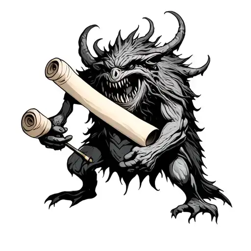 Monster Holding Blank Scroll