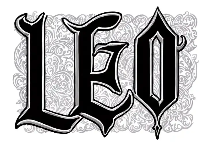 Leo Name Gothic Letters