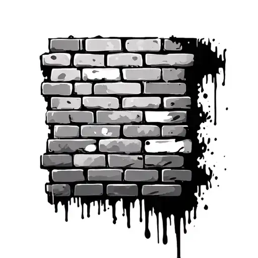 Brick Wall With Dying 2 Live Spray Painted