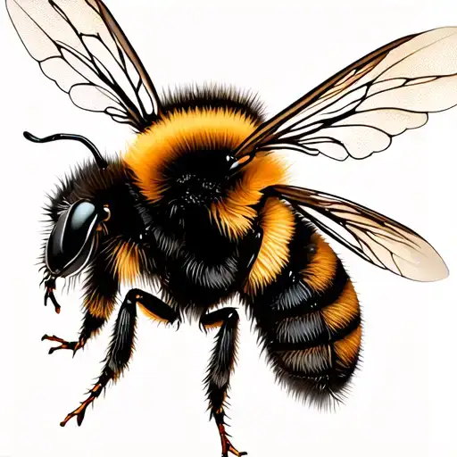 Small Bumblebees Flying