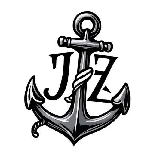 Anchor With Letters Jjz