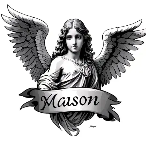 Angel With Name Mason