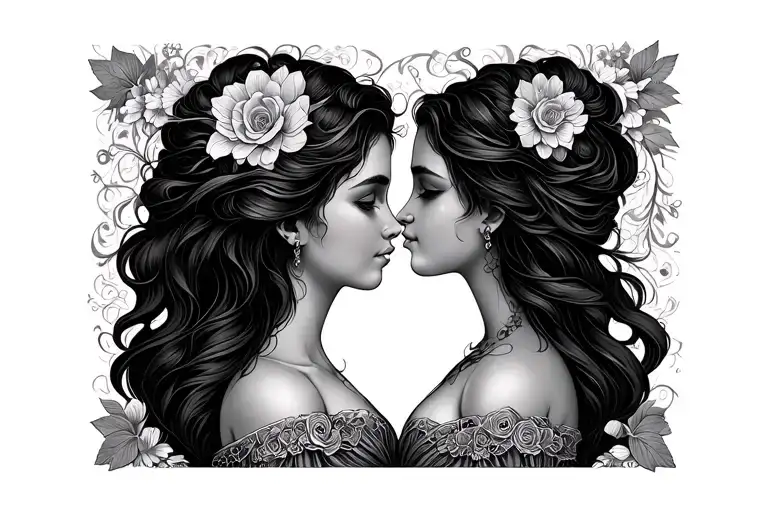 Mother Daughter Symbol Intertwined